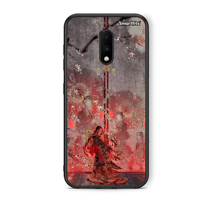 OnePlus 7 Nezuko Kamado θήκη από τη Smartfits με σχέδιο στο πίσω μέρος και μαύρο περίβλημα | Smartphone case with colorful back and black bezels by Smartfits