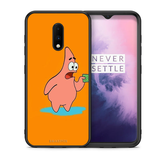 Θήκη Αγίου Βαλεντίνου OnePlus 7 No Money 1 από τη Smartfits με σχέδιο στο πίσω μέρος και μαύρο περίβλημα | OnePlus 7 No Money 1 case with colorful back and black bezels