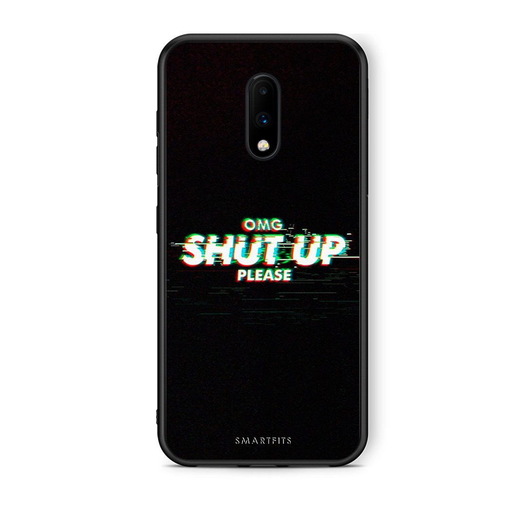 OnePlus 7 OMG ShutUp θήκη από τη Smartfits με σχέδιο στο πίσω μέρος και μαύρο περίβλημα | Smartphone case with colorful back and black bezels by Smartfits