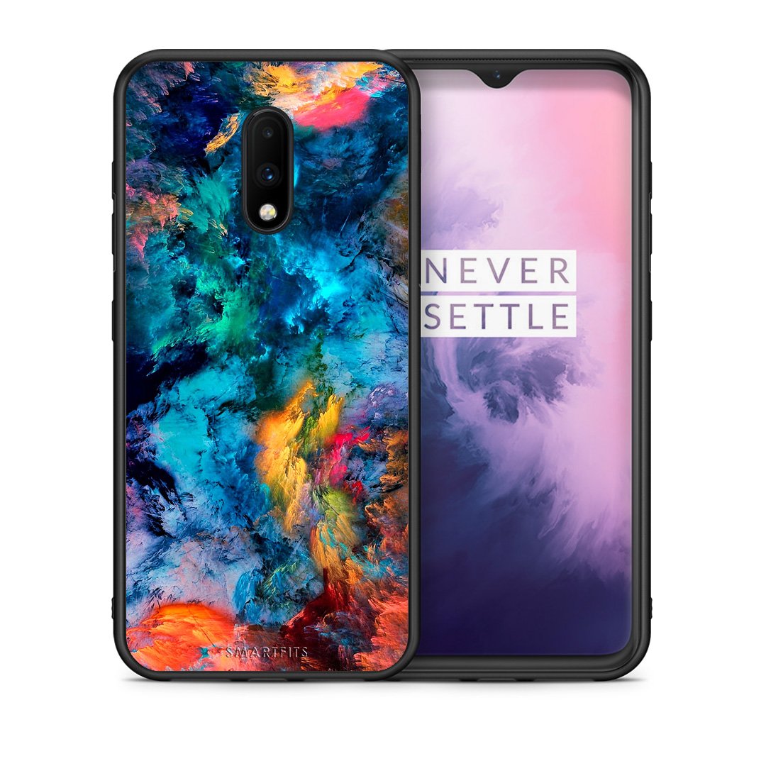 Θήκη OnePlus 7 Crayola Paint από τη Smartfits με σχέδιο στο πίσω μέρος και μαύρο περίβλημα | OnePlus 7 Crayola Paint case with colorful back and black bezels