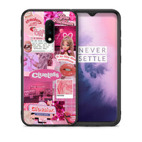 Thumbnail for Θήκη Αγίου Βαλεντίνου OnePlus 7 Pink Love από τη Smartfits με σχέδιο στο πίσω μέρος και μαύρο περίβλημα | OnePlus 7 Pink Love case with colorful back and black bezels