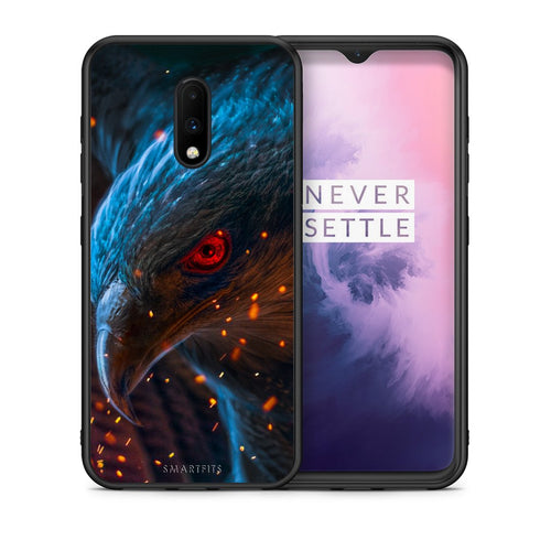 Θήκη OnePlus 7 Eagle PopArt από τη Smartfits με σχέδιο στο πίσω μέρος και μαύρο περίβλημα | OnePlus 7 Eagle PopArt case with colorful back and black bezels