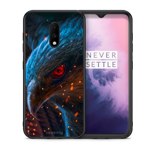 Θήκη OnePlus 7 Eagle PopArt από τη Smartfits με σχέδιο στο πίσω μέρος και μαύρο περίβλημα | OnePlus 7 Eagle PopArt case with colorful back and black bezels