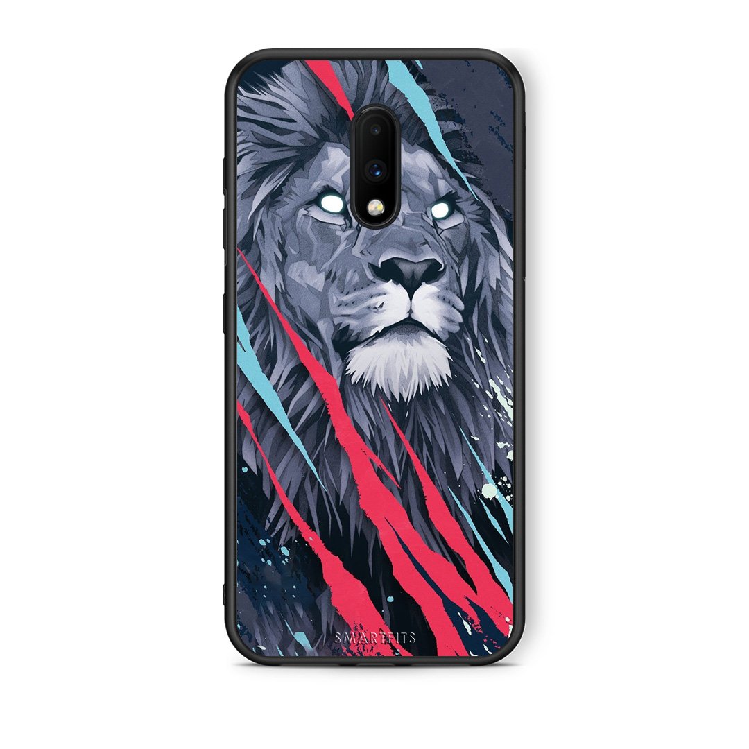 4 - OnePlus 7 Lion Designer PopArt case, cover, bumper