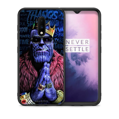 Θήκη OnePlus 7 Thanos PopArt από τη Smartfits με σχέδιο στο πίσω μέρος και μαύρο περίβλημα | OnePlus 7 Thanos PopArt case with colorful back and black bezels