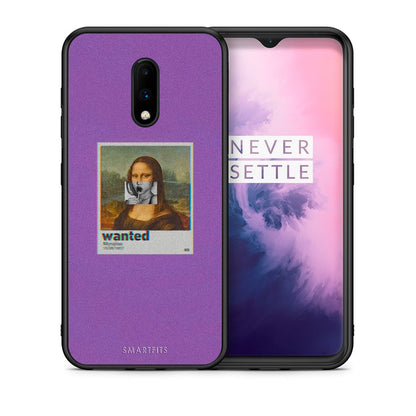 Θήκη OnePlus 7 Monalisa Popart από τη Smartfits με σχέδιο στο πίσω μέρος και μαύρο περίβλημα | OnePlus 7 Monalisa Popart case with colorful back and black bezels