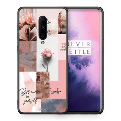 Θήκη OnePlus 7 Pro Aesthetic Collage από τη Smartfits με σχέδιο στο πίσω μέρος και μαύρο περίβλημα | OnePlus 7 Pro Aesthetic Collage case with colorful back and black bezels