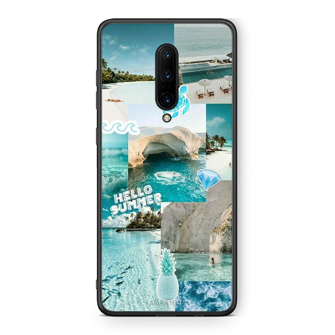 OnePlus 7 Pro Aesthetic Summer Θήκη από τη Smartfits με σχέδιο στο πίσω μέρος και μαύρο περίβλημα | Smartphone case with colorful back and black bezels by Smartfits