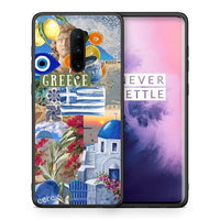 Thumbnail for Θήκη OnePlus 7 Pro All Greek από τη Smartfits με σχέδιο στο πίσω μέρος και μαύρο περίβλημα | OnePlus 7 Pro All Greek case with colorful back and black bezels