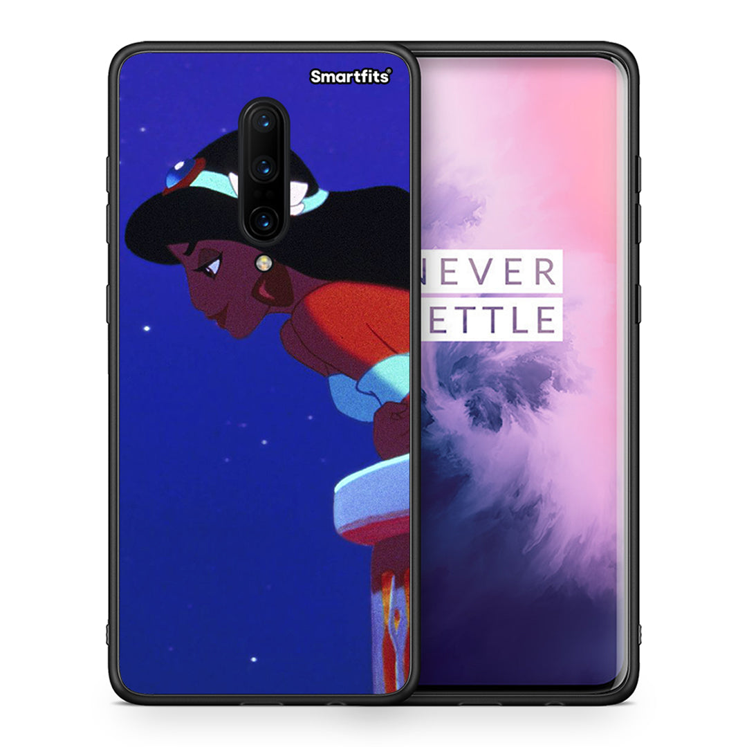 Θήκη OnePlus 7 Pro Alladin And Jasmine Love 2 από τη Smartfits με σχέδιο στο πίσω μέρος και μαύρο περίβλημα | OnePlus 7 Pro Alladin And Jasmine Love 2 case with colorful back and black bezels