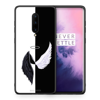 Θήκη OnePlus 7 Pro Angels Demons από τη Smartfits με σχέδιο στο πίσω μέρος και μαύρο περίβλημα | OnePlus 7 Pro Angels Demons case with colorful back and black bezels