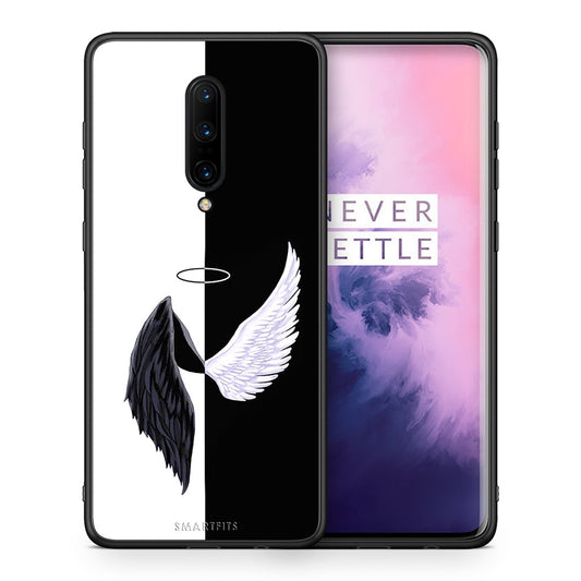 Θήκη OnePlus 7 Pro Angels Demons από τη Smartfits με σχέδιο στο πίσω μέρος και μαύρο περίβλημα | OnePlus 7 Pro Angels Demons case with colorful back and black bezels