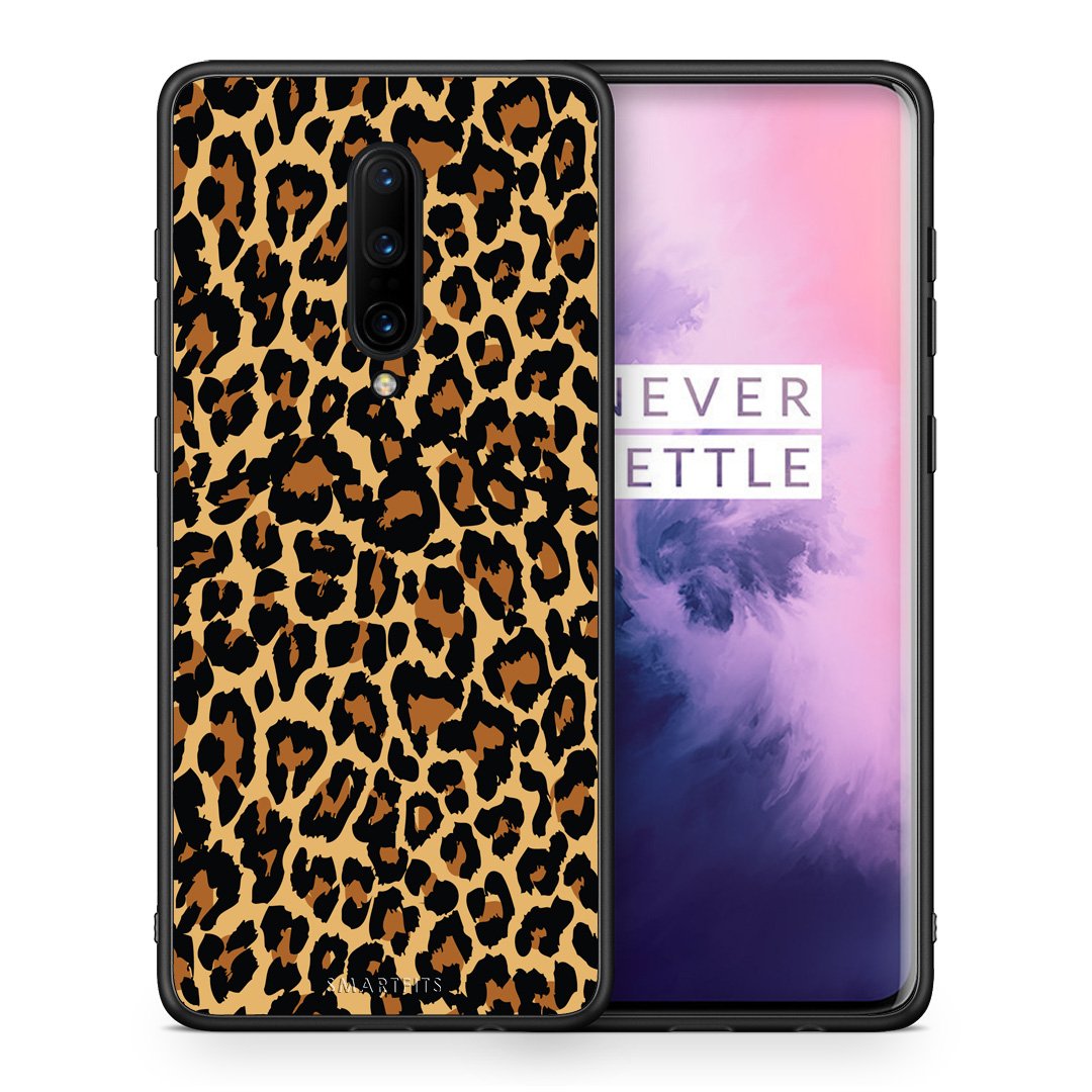 Θήκη OnePlus 7 Pro Leopard Animal από τη Smartfits με σχέδιο στο πίσω μέρος και μαύρο περίβλημα | OnePlus 7 Pro Leopard Animal case with colorful back and black bezels