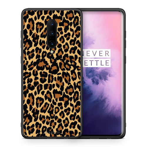 Θήκη OnePlus 7 Pro Leopard Animal από τη Smartfits με σχέδιο στο πίσω μέρος και μαύρο περίβλημα | OnePlus 7 Pro Leopard Animal case with colorful back and black bezels