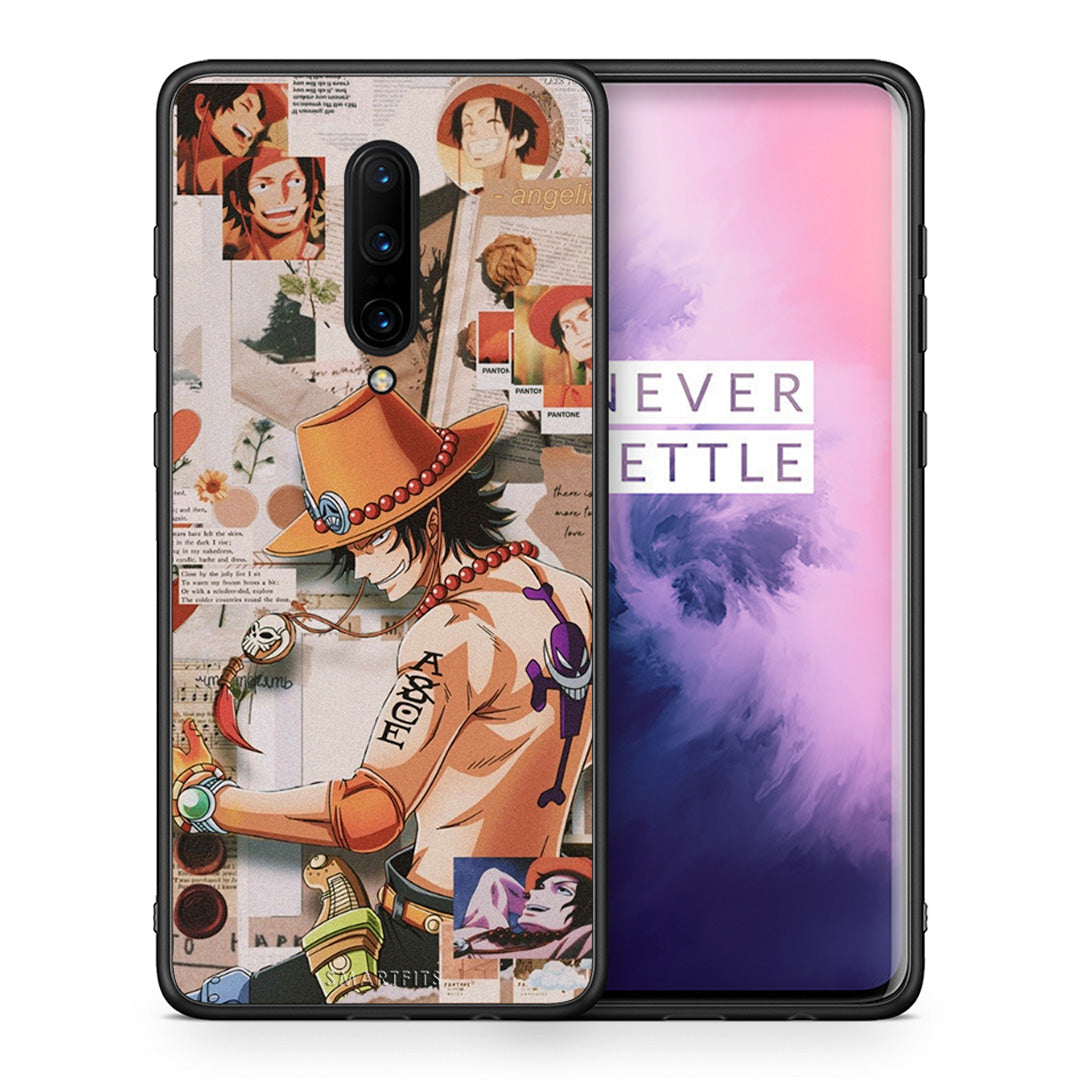 Θήκη OnePlus 7 Pro Anime Collage από τη Smartfits με σχέδιο στο πίσω μέρος και μαύρο περίβλημα | OnePlus 7 Pro Anime Collage case with colorful back and black bezels