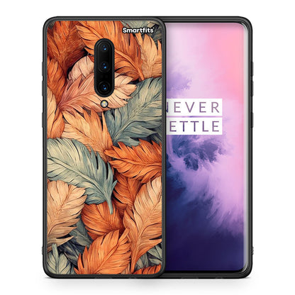 Θήκη OnePlus 7 Pro Autumn Leaves από τη Smartfits με σχέδιο στο πίσω μέρος και μαύρο περίβλημα | OnePlus 7 Pro Autumn Leaves case with colorful back and black bezels