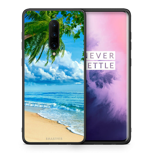 Θήκη OnePlus 7 Pro Beautiful Beach από τη Smartfits με σχέδιο στο πίσω μέρος και μαύρο περίβλημα | OnePlus 7 Pro Beautiful Beach case with colorful back and black bezels