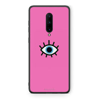 Thumbnail for OnePlus 7 Pro Blue Eye Pink θήκη από τη Smartfits με σχέδιο στο πίσω μέρος και μαύρο περίβλημα | Smartphone case with colorful back and black bezels by Smartfits