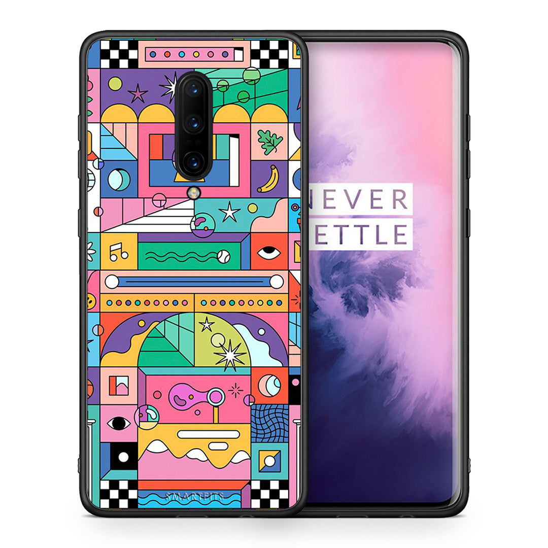 Θήκη OnePlus 7 Pro Bubbles Soap από τη Smartfits με σχέδιο στο πίσω μέρος και μαύρο περίβλημα | OnePlus 7 Pro Bubbles Soap case with colorful back and black bezels