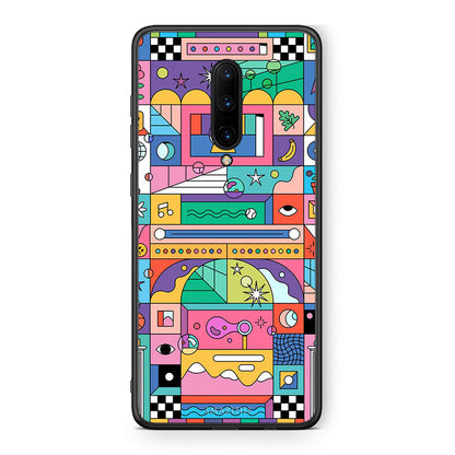 OnePlus 7 Pro Bubbles Soap θήκη από τη Smartfits με σχέδιο στο πίσω μέρος και μαύρο περίβλημα | Smartphone case with colorful back and black bezels by Smartfits