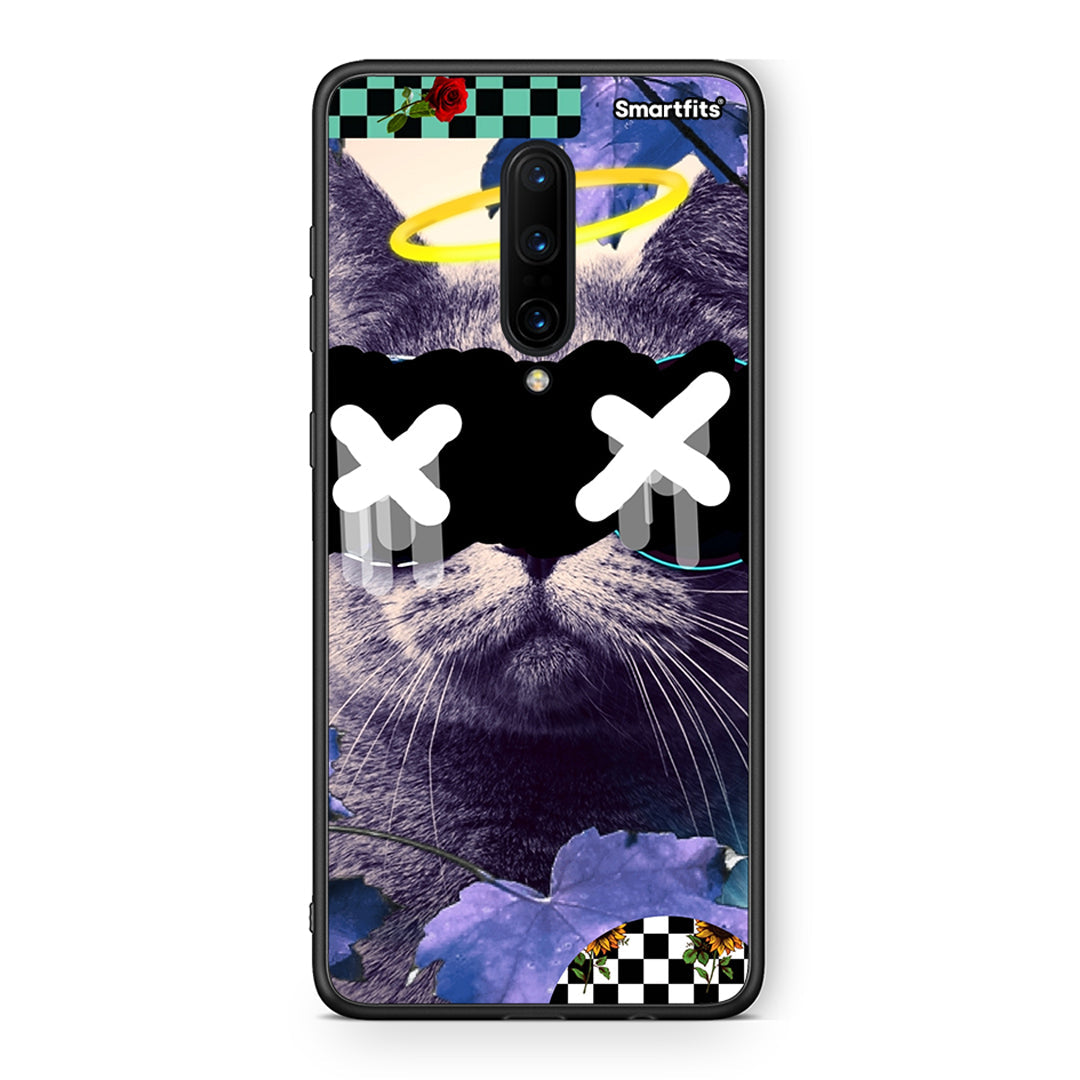 OnePlus 7 Pro Cat Collage θήκη από τη Smartfits με σχέδιο στο πίσω μέρος και μαύρο περίβλημα | Smartphone case with colorful back and black bezels by Smartfits