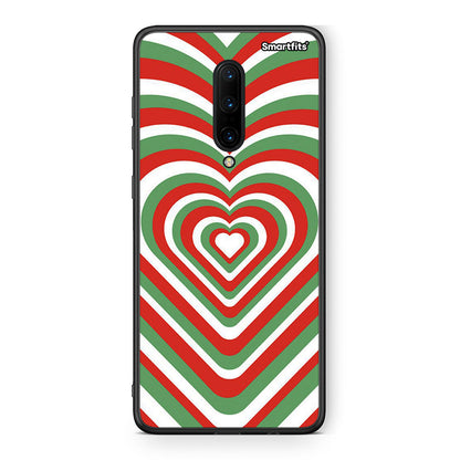OnePlus 7 Pro Christmas Hearts θήκη από τη Smartfits με σχέδιο στο πίσω μέρος και μαύρο περίβλημα | Smartphone case with colorful back and black bezels by Smartfits