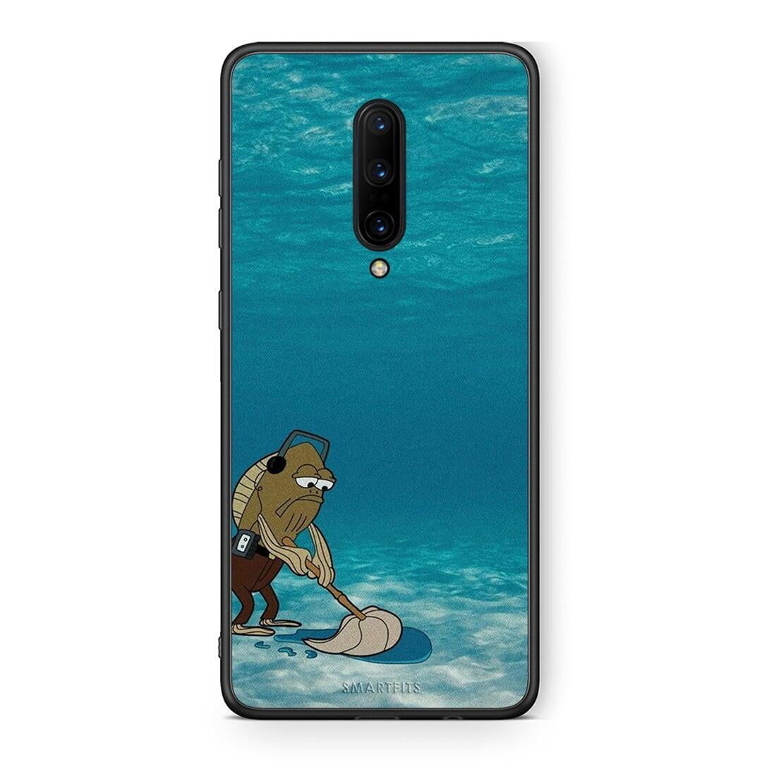 OnePlus 7 Pro Clean The Ocean Θήκη από τη Smartfits με σχέδιο στο πίσω μέρος και μαύρο περίβλημα | Smartphone case with colorful back and black bezels by Smartfits