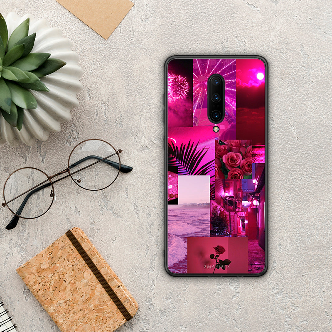 Collage Red Roses - OnePlus 7 Pro θήκη