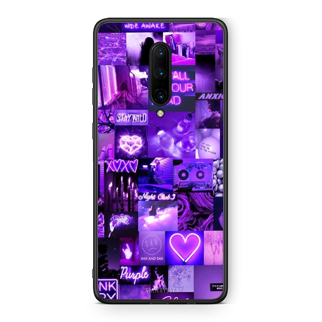 OnePlus 7 Pro Collage Stay Wild Θήκη Αγίου Βαλεντίνου από τη Smartfits με σχέδιο στο πίσω μέρος και μαύρο περίβλημα | Smartphone case with colorful back and black bezels by Smartfits