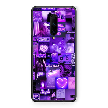 OnePlus 7 Pro Collage Stay Wild Θήκη Αγίου Βαλεντίνου από τη Smartfits με σχέδιο στο πίσω μέρος και μαύρο περίβλημα | Smartphone case with colorful back and black bezels by Smartfits
