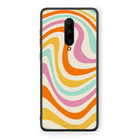 Thumbnail for OnePlus 7 Pro Colourful Waves θήκη από τη Smartfits με σχέδιο στο πίσω μέρος και μαύρο περίβλημα | Smartphone case with colorful back and black bezels by Smartfits