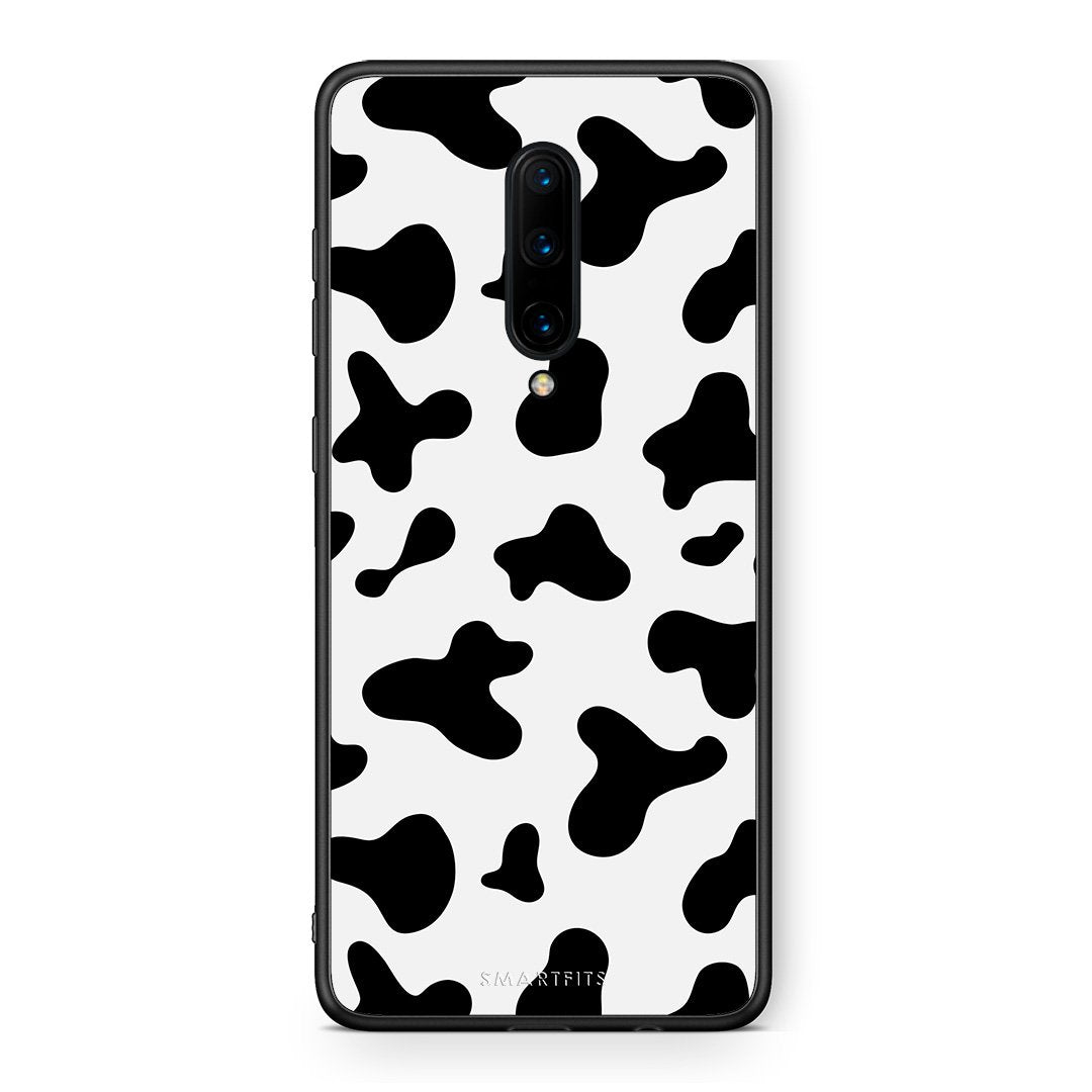 OnePlus 7 Pro Cow Print θήκη από τη Smartfits με σχέδιο στο πίσω μέρος και μαύρο περίβλημα | Smartphone case with colorful back and black bezels by Smartfits