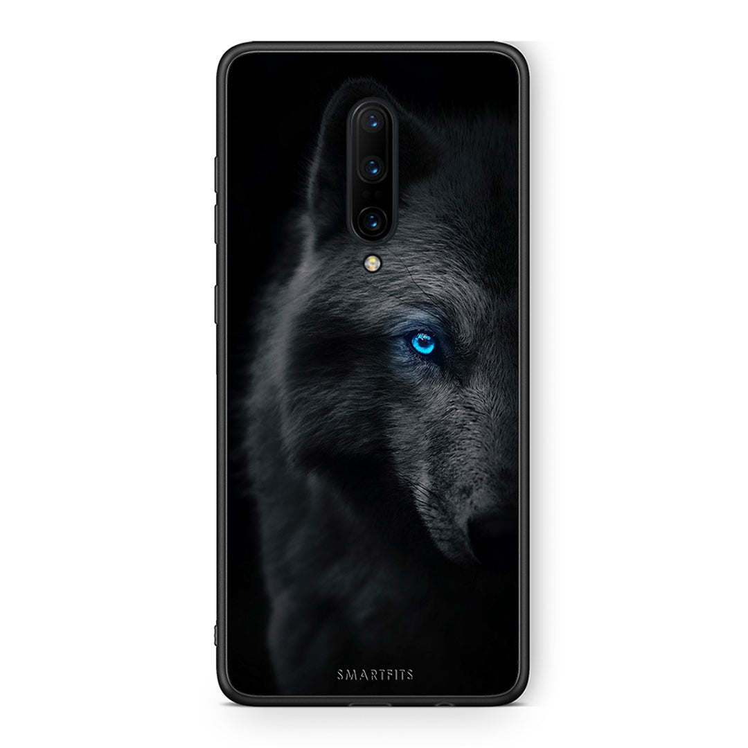 OnePlus 7 Pro Dark Wolf θήκη από τη Smartfits με σχέδιο στο πίσω μέρος και μαύρο περίβλημα | Smartphone case with colorful back and black bezels by Smartfits