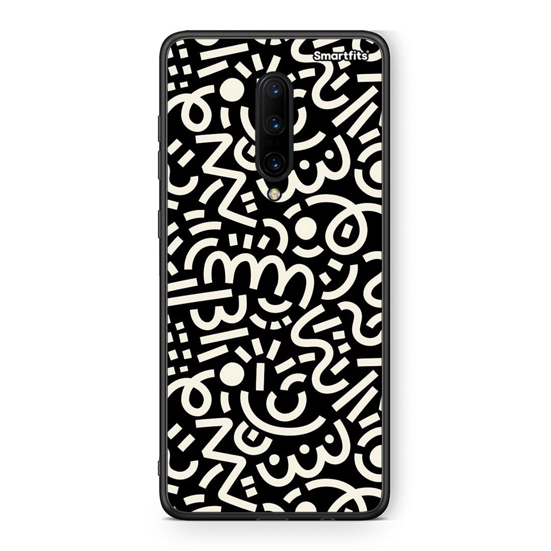 OnePlus 7 Pro Doodle Art Θήκη από τη Smartfits με σχέδιο στο πίσω μέρος και μαύρο περίβλημα | Smartphone case with colorful back and black bezels by Smartfits