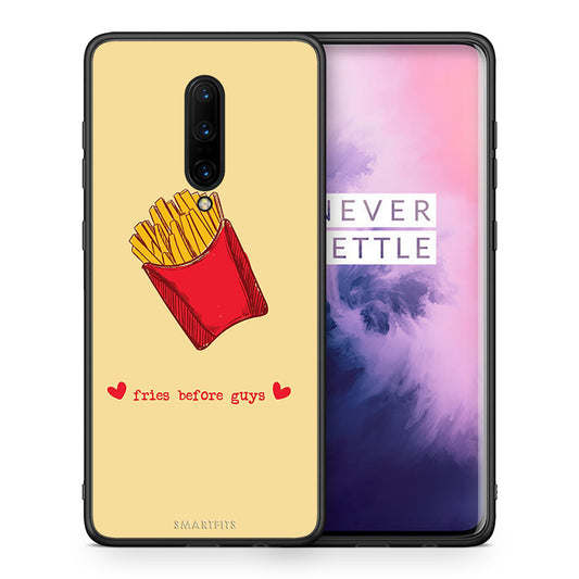 Θήκη Αγίου Βαλεντίνου OnePlus 7 Pro Fries Before Guys από τη Smartfits με σχέδιο στο πίσω μέρος και μαύρο περίβλημα | OnePlus 7 Pro Fries Before Guys case with colorful back and black bezels