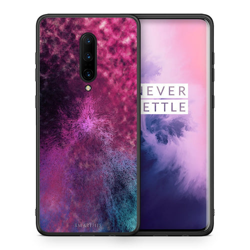Θήκη OnePlus 7 Pro Aurora Galaxy από τη Smartfits με σχέδιο στο πίσω μέρος και μαύρο περίβλημα | OnePlus 7 Pro Aurora Galaxy case with colorful back and black bezels