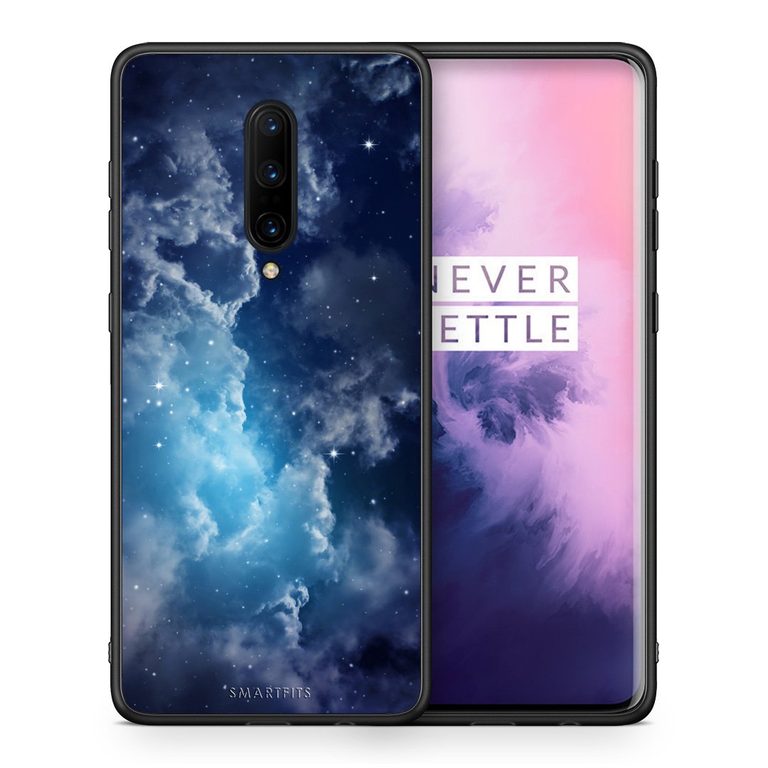 Θήκη OnePlus 7 Pro Blue Sky Galaxy από τη Smartfits με σχέδιο στο πίσω μέρος και μαύρο περίβλημα | OnePlus 7 Pro Blue Sky Galaxy case with colorful back and black bezels