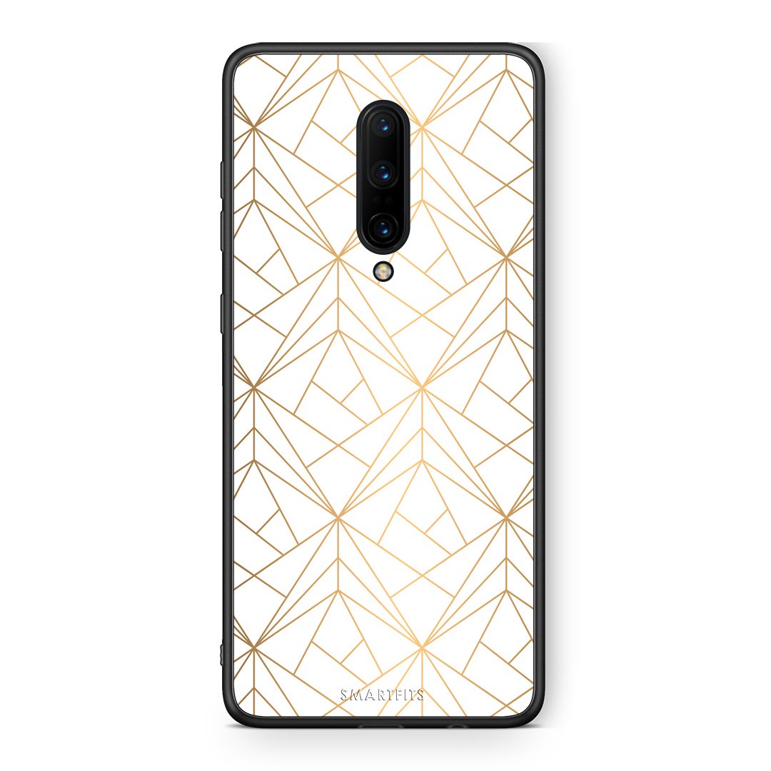 111 - OnePlus 7 Pro Luxury White Geometric case, cover, bumper