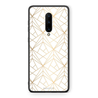 111 - OnePlus 7 Pro Luxury White Geometric case, cover, bumper