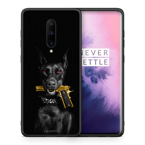 Θήκη Αγίου Βαλεντίνου OnePlus 7 Pro Golden Gun από τη Smartfits με σχέδιο στο πίσω μέρος και μαύρο περίβλημα | OnePlus 7 Pro Golden Gun case with colorful back and black bezels