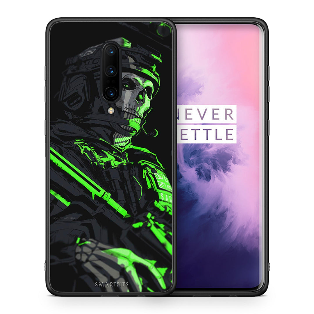 Θήκη Αγίου Βαλεντίνου OnePlus 7 Pro Green Soldier από τη Smartfits με σχέδιο στο πίσω μέρος και μαύρο περίβλημα | OnePlus 7 Pro Green Soldier case with colorful back and black bezels