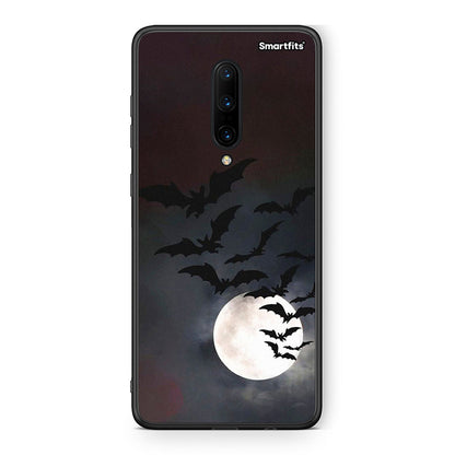 OnePlus 7 Pro Halloween Bat Night Θήκη από τη Smartfits με σχέδιο στο πίσω μέρος και μαύρο περίβλημα | Smartphone case with colorful back and black bezels by Smartfits