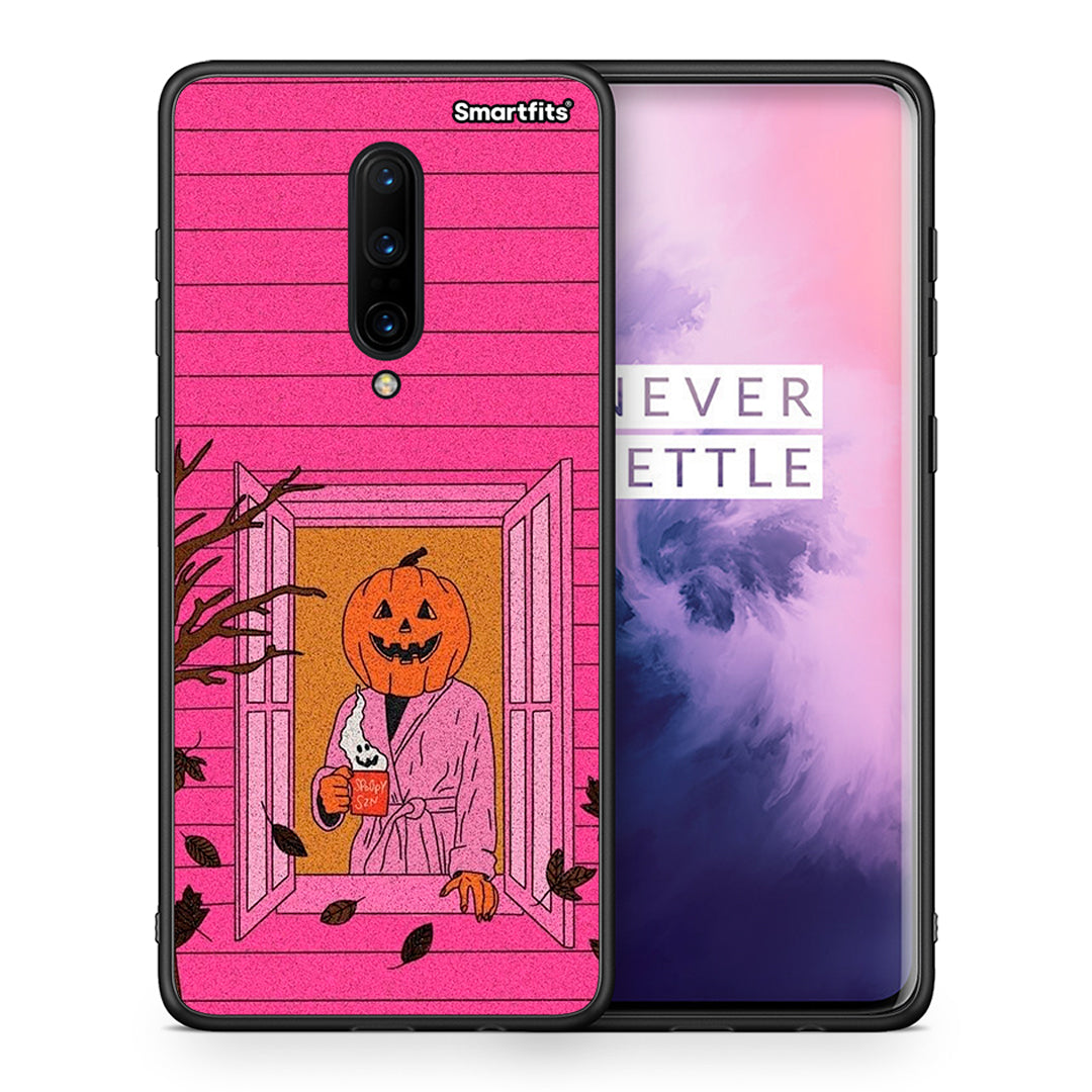 Θήκη OnePlus 7 Pro Halloween Pumpkin Lady από τη Smartfits με σχέδιο στο πίσω μέρος και μαύρο περίβλημα | OnePlus 7 Pro Halloween Pumpkin Lady case with colorful back and black bezels