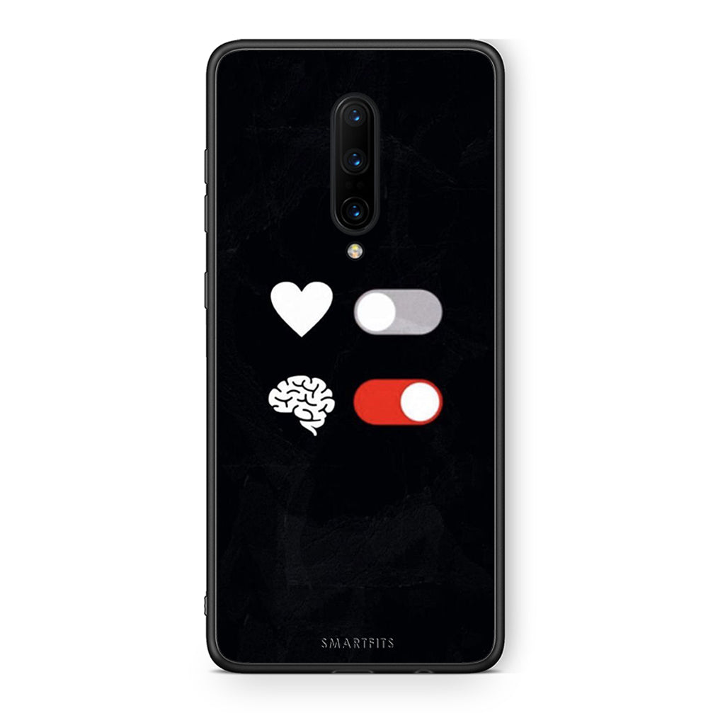 OnePlus 7 Pro Heart Vs Brain Θήκη Αγίου Βαλεντίνου από τη Smartfits με σχέδιο στο πίσω μέρος και μαύρο περίβλημα | Smartphone case with colorful back and black bezels by Smartfits