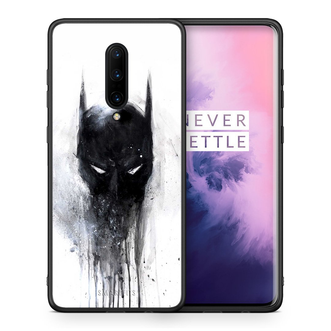 Θήκη OnePlus 7 Pro Paint Bat Hero από τη Smartfits με σχέδιο στο πίσω μέρος και μαύρο περίβλημα | OnePlus 7 Pro Paint Bat Hero case with colorful back and black bezels