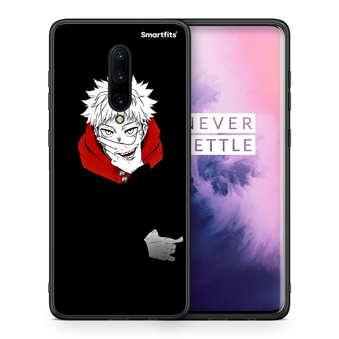 Θήκη OnePlus 7 Pro Itadori Anime από τη Smartfits με σχέδιο στο πίσω μέρος και μαύρο περίβλημα | OnePlus 7 Pro Itadori Anime case with colorful back and black bezels