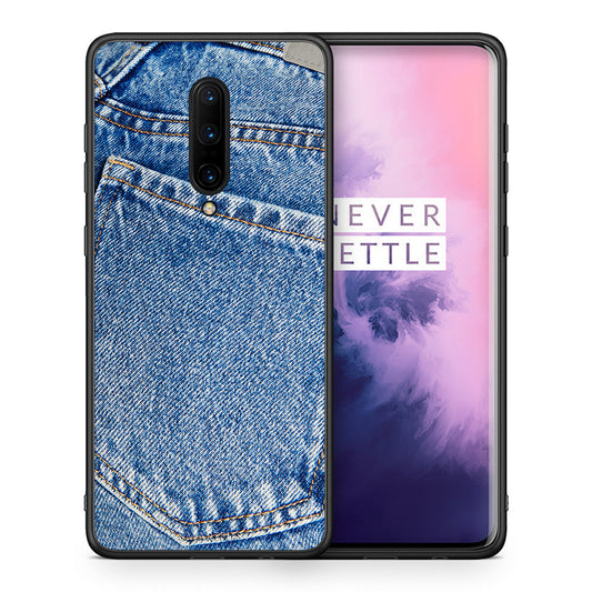 Θήκη OnePlus 7 Pro Jeans Pocket από τη Smartfits με σχέδιο στο πίσω μέρος και μαύρο περίβλημα | OnePlus 7 Pro Jeans Pocket case with colorful back and black bezels