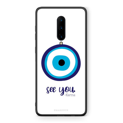 OnePlus 7 Pro Karma Says θήκη από τη Smartfits με σχέδιο στο πίσω μέρος και μαύρο περίβλημα | Smartphone case with colorful back and black bezels by Smartfits