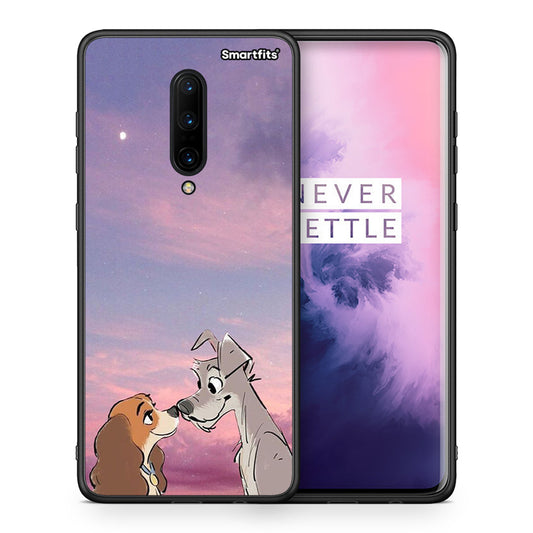 Θήκη OnePlus 7 Pro Lady And Tramp από τη Smartfits με σχέδιο στο πίσω μέρος και μαύρο περίβλημα | OnePlus 7 Pro Lady And Tramp case with colorful back and black bezels