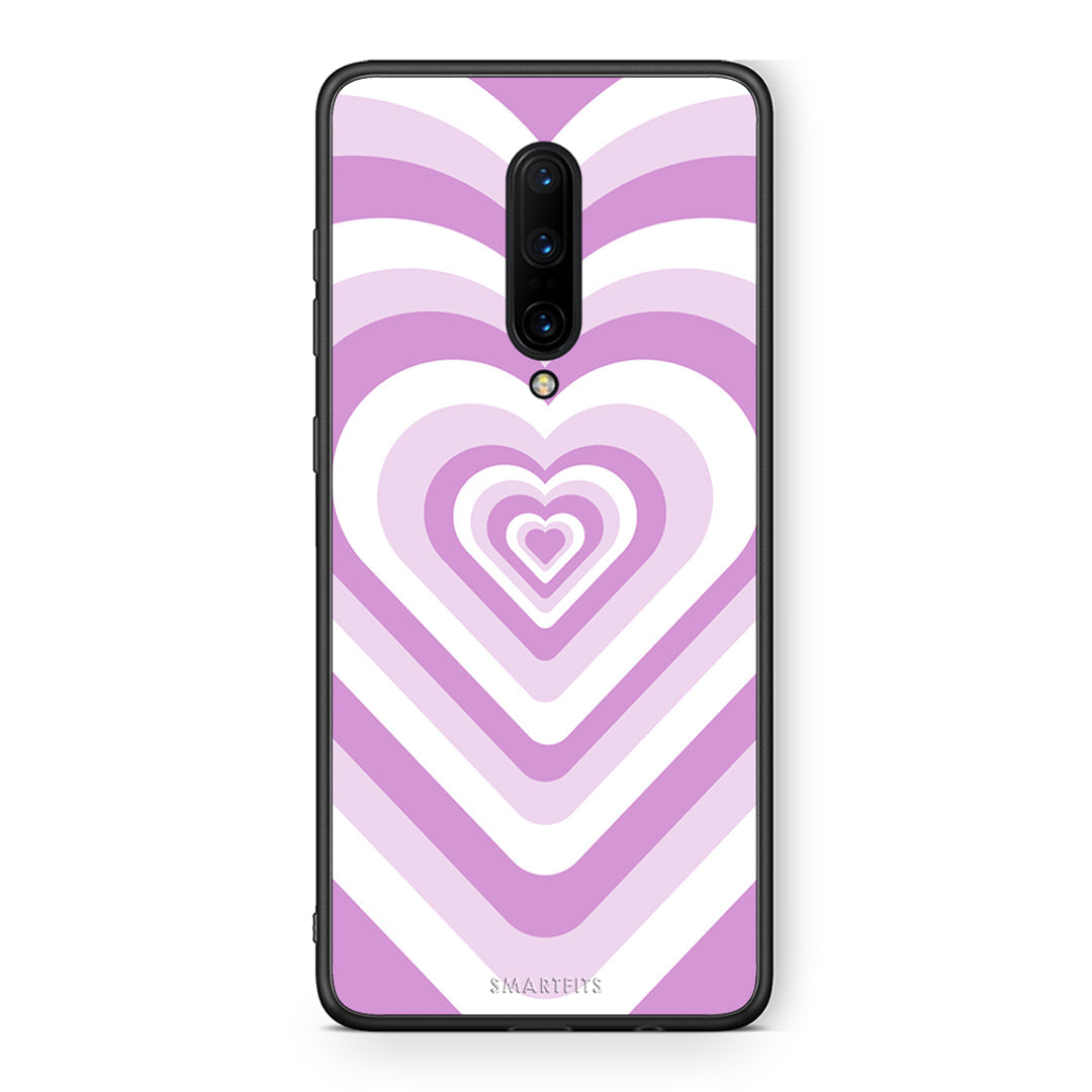 OnePlus 7 Pro Lilac Hearts θήκη από τη Smartfits με σχέδιο στο πίσω μέρος και μαύρο περίβλημα | Smartphone case with colorful back and black bezels by Smartfits